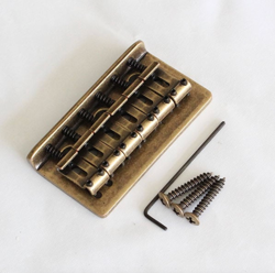 ANTIQUE BRASS GUITAR VINTAGE FIXED BRIDGE FIT FENDER STRAT ST
