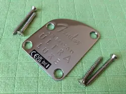 FENDER ULTRA LUXE NECK PLATE FOR STRATOCASTER TELECASTER CONTOURED CHROME USA