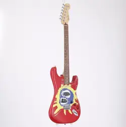 FENDER 30TH ANNIVERSARY SCREAMADELICA STRATOCASTER RED/YELLOW USED