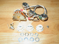 WHITE STRATOCASTER ELECTRONIC CONTROL POTS HARNESS