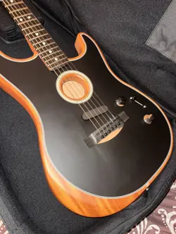 FENDER AMERICAN ACOUSTASONIC STRATOCASTER RIGHT-HANDED ELECTRIC GUITAR - BLACK