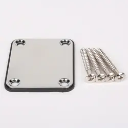 CHROME GUITAR NECKPLATE FOR FENDER TELE STRAT CONTROL PLATE