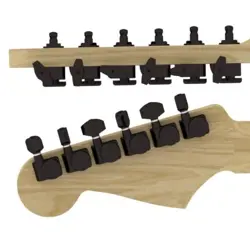 NEW HIPSHOT FOR FENDER GRIPLOCK STAGGERED LOCKING TUNERS BLACK 6K1FEL0B-STAG