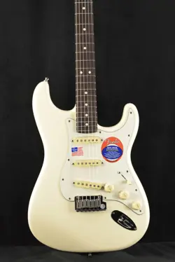 FENDER JEFF BECK STRATOCASTER OLYMPIC WHITE ROSEWOOD FINGERBOARD