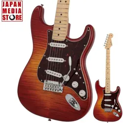 FENDER MIJ 2024 HYBRID II STRATOCASTER MAPLE SUNSET ORANGE TRANSPARENT GUITAR