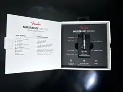 FENDER MUSTANG MICRO PERSONAL HEADPHONE GUITAR AMPLIFIER BUNDLE
