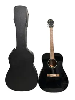 FENDER CD60  DREADNOUGHT ACOUSTIC GUITAR BLACK + HARDSHELL CASE (READ)