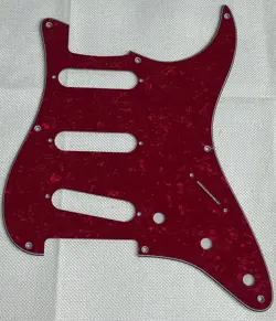 RED PEARL 4-PLY FOR FIT FENDER STRATOCASTER 57' 8 SCREW STRAT GUITAR PICKGUARD