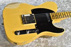 FENDER CUSTOM SHOP 1952 TELECASTER HEAVY RELIC AGED NOCASTER BLONDE USED