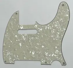 FOR FENDER ESQUIRE TELECASTER 5-HOLE GUITAR PICKGUARD,4 PLY IVORY WHITE PEARL