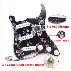 SSS GUITAR PREWIRED PICKGUARD LOADED V60 SINGLE COIL PICKUPS ALNICO 5 FOR FENDER