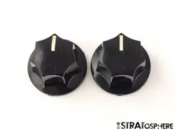 FENDER SQUIER SONIC MUSTANG HH SERIES 2 GUITAR KNOBS VOLUME TONE BLACK