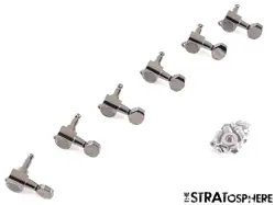 FENDER SQUIER CONTEMPORARY ACTIVE JAZZMASTER TUNERS TUNING PEGS BLACK CHROME