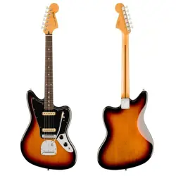 FENDER PLAYER II SERIES JAGUAR 3-COLOR SUNBURST ELECTRIC GUITAR WITH SOFT CASE