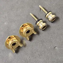 GOLD FENDER / SCHALLER STRAP LOCKS SET AMERICAN STRAT TELE USA ELECTRIC GUITAR