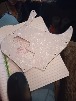 NEW - FENDER AMERICAN STANDARD JAZZ BASS PICKGUARD, WHITE PEARL, 099-2170-000