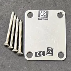 2021 FENDER VINTERA ROAD WORN BLANK CHROME NECK PLATE 50S 60S STRAT TELE GUITAR