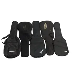 LOT OF 5 ELECTRIC GUITAR GIG BAG SOFT CASES FENDER CHROMACAST ROAD GEAR TRAVEL