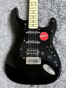 SQUIER BY FENDER SONIC STRATOCASTER HSS BLACK MAPLE 2024  ELECTRIC GUITAR