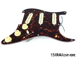 *NEW ALNICO 5 LOADED PICKGUARD FOR FENDER STRAT DARK BROWN TORTOISE 3 PLY 8 HOLE