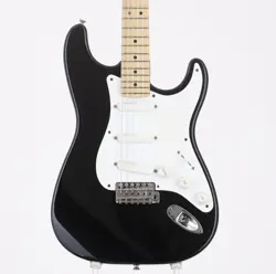 FENDER USA ERIC CLAPTON STRATOCASTER BLACK USED 1996 ALDER BODY W/HARD CASE