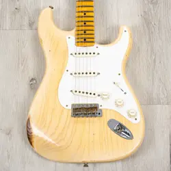 FENDER CUSTOM SHOP '58 STRATOCASTER RELIC GUITAR, MAPLE NECK, NATURAL BLONDE