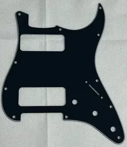 BLACK 3-PLY FOR FIT FENDER STRATOCASTER P90 2 PICKUP STRAT GUITAR PICKGUARD