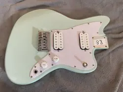 SQUIER BY FENDER MINI JAZZMASTER HH GUITAR BODY SURF GREEN LOADED ELECTRONICS