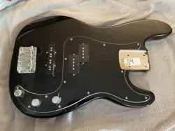 SQUIER BY FENDER P/J-BASS PRECISION BASS GUITAR BODY BLACK LOADED ELECTRONICS