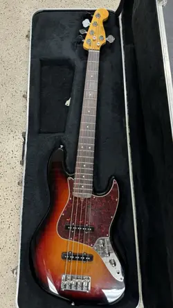 FENDER AMERICAN PROFESSIONAL II JAZZ BASS V 5 STRING BASS GUITAR - SUNBURST