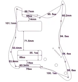 GUITAR PICKGUARD TRANSPARENT