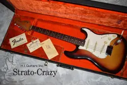 FENDER  74 STRATOCASTER SUNBURST  ROSE NECK