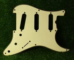 AGED 57 59 PICKGUARD FOR FENDER STRAT WIDE BEVEL 8 HOLES PARCHMENT WHITE - AGP32