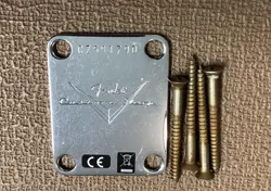 FENDER CUSTOM SHOP JOURNEYMAN RELIC 1959 STRATOCASTER NECK PLATE & SCREWS 1790