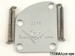 FENDER CUSTOM SHOP LOGO NOS PROTO STRAT NECK PLATE STRATOCASTER SERIAL # 