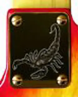 NECK PLATE NECKPLATE GOLD FENDER STRAT TELE P BASS J BASS GUITAR SCORPION