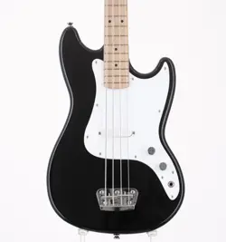 SQUIER BY FENDER BRONCO BASS BLACK USED MAPLE NECK MAPLE FINGERBOARD W/SOFT CASE