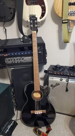FENDER CB-60SCE BLK WN ACOUSTIC ELECTRIC BASS GUITAR BLACK