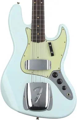 FENDER CUSTOM SHOP '63 JAZZ BASS JOURNEYMAN RELIC - FADED AGED SONIC BLUE
