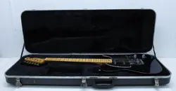 2008 FENDER DELUXE BLACKOUT TELECASTER BLACK MAPLE FRETBOARD ELECTRIC GUITAR