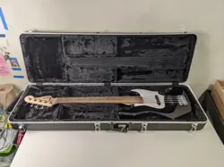 SQUIER BY FENDER J BASS GUITAR IN HARD CASE