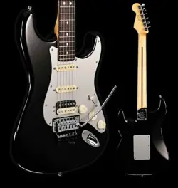 FENDER AMERICAN ULTRA LUXE STRATOCASTER FLOYD ROSE GUITAR - MYSTIC BLACK