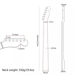 22 FRET ROASTED MAPLE TELE ELECTRIC GUITAR NECK ROSEWOOD FRETBOARD FOR FENDER TL