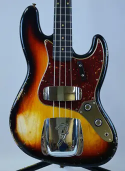 FENDER CUSTOM SHOP 1961 JAZZ BASS HEAVY RELIC SUPER FADED 3-TONE SUNBURST