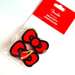 FENDER X HELLO KITTY TOKYO LIMITED GUITAR STRAP LOCK BLOCKS SANRIO JAPAN NEW