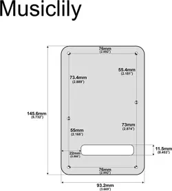 6 HOLE STRAT BACK PLATE TREMOLO CAVITY COVER BACKPLATE FOR FENDER AMERICAN/ME...