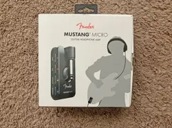 FENDER MUSTANG MICRO GUITAR HEADPHONE AMP BLACK GREAT CONDITION!