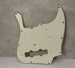 AGED PICKGUARD FOR FENDER JAZZ BASS - PARCHMENT WHITE WIDE BEVEL