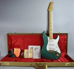 1992 FENDER STRATOCASTER CUSTOM SHOP GREEN '57 STRAT REISSUE GUITAR W/OHSC