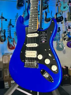 FENDER AMERICAN ULTRA II STRATOCASTER HSS ELECTRIC GUITAR NOBLE BLUE, EBONY 972
